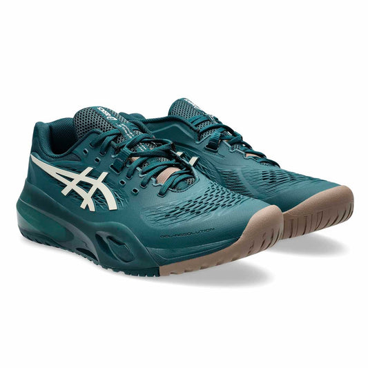 Asics Gel-Resolution X 2E Wide Men's Tennis Shoes (Saxon green-Birch)