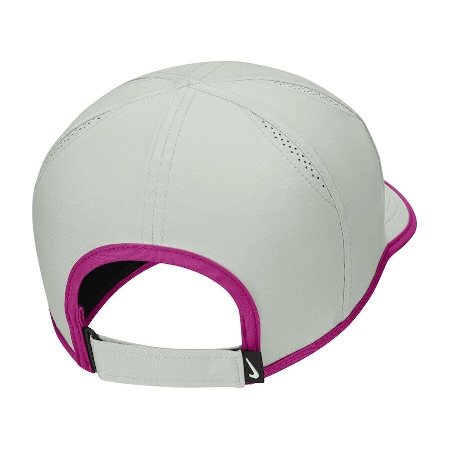 Nike Kids / Youth Junior Dri-FIT Featherlight Adjustable Cap (Light Silver-Active Fuchsia)