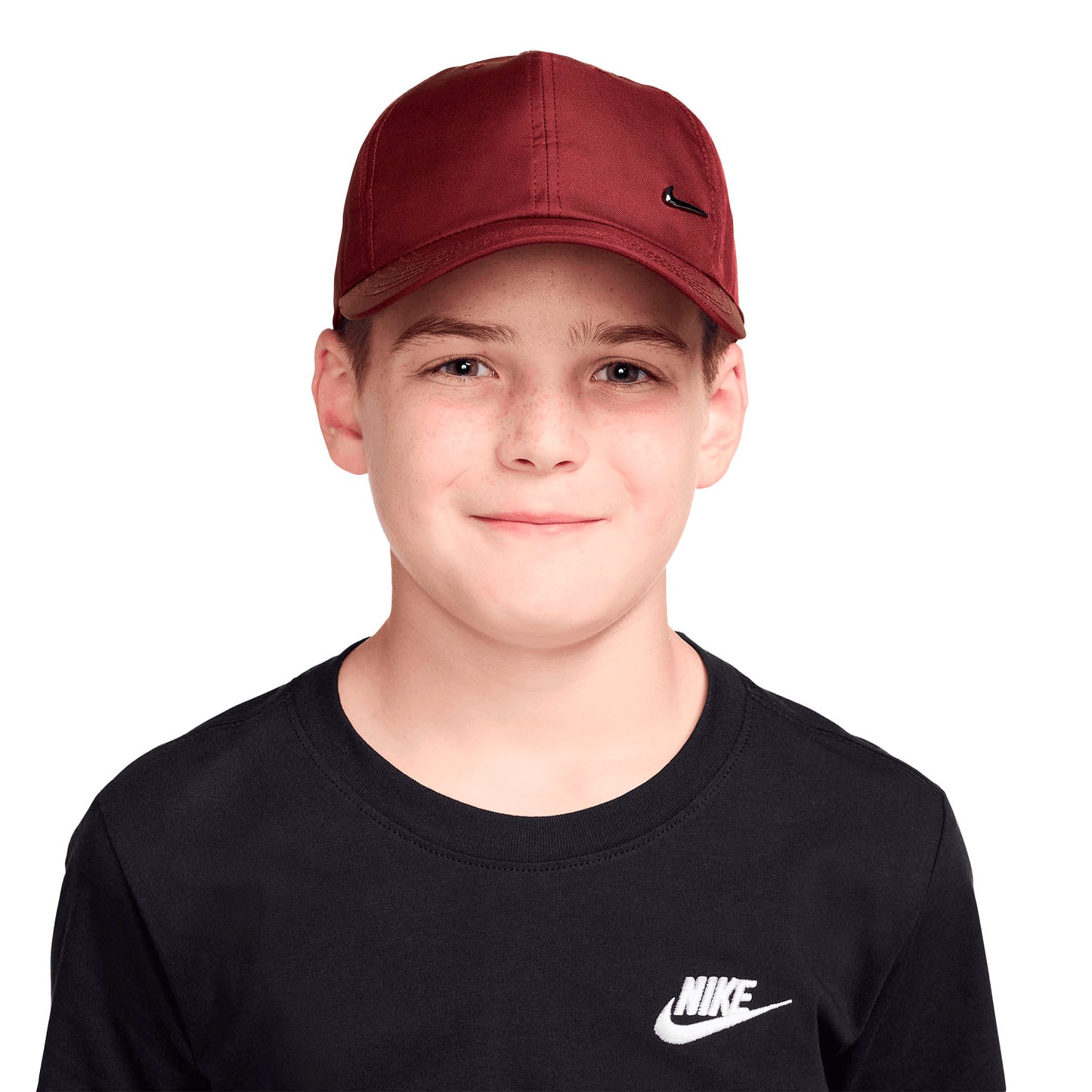 Nike Kids / Youth Junior Dri-FIT Metal Swoosh Club Cap (Wine Red)