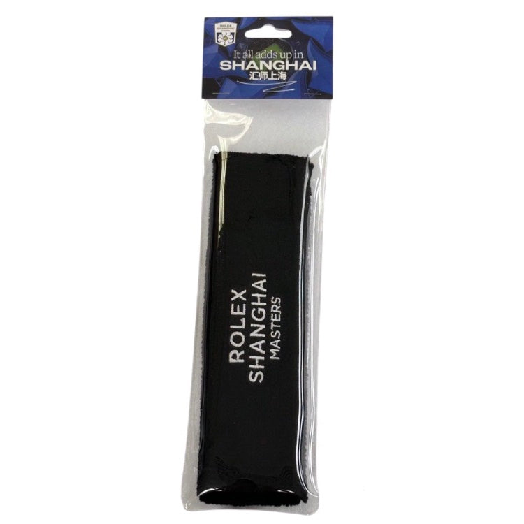 Rolex Shanghai Masters Elastic Headband Sweatband (Black / White) - 爱游戏体育-爱游戏|爱游戏官方网站