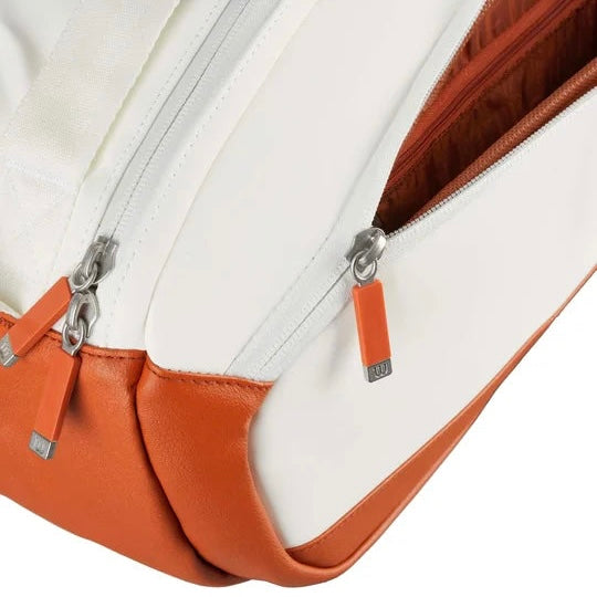 Wilson Roland Garros Super Tour (9 Pack) Racket Bag (White)