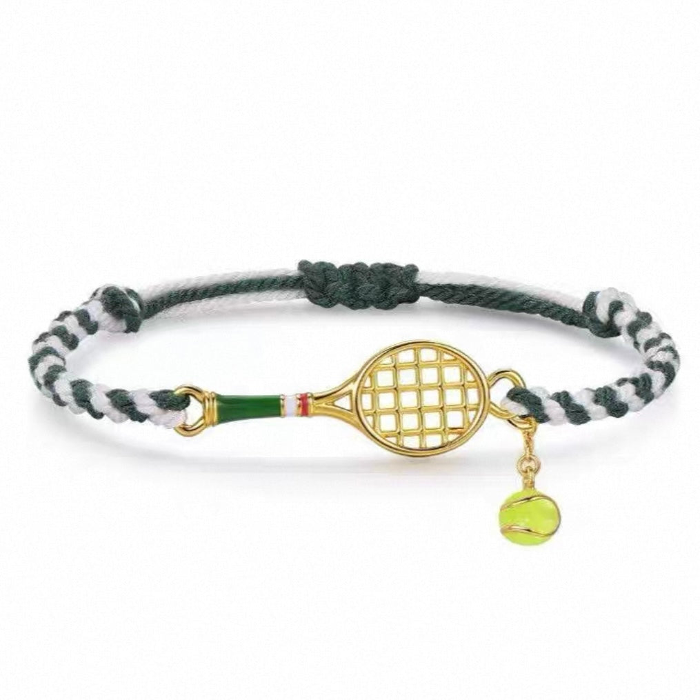 Tennis Racket Adjustable Cord Bracelet - 爱游戏体育-爱游戏|爱游戏官方网站