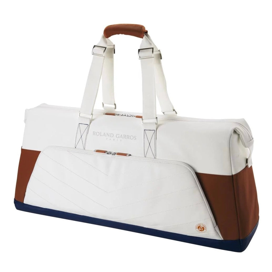 Wilson Roland Garros Large Duffle Bag (Ecru and Blue) - 爱游戏体育-爱游戏|爱游戏官方网站