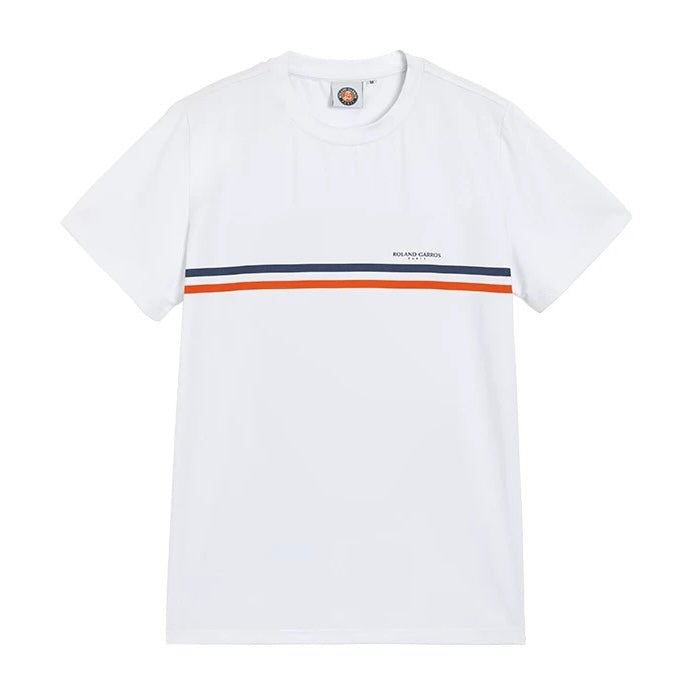 Roland Garros Men’s Dri-FIT Cotton Top Tee Shirt (Navy / White) - 爱游戏体育-爱游戏|爱游戏官方网站