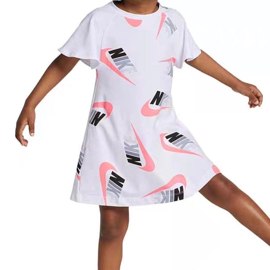 [CLEARANCE] Nike Junior Kids Girl's Logo Dress (White) - 爱游戏体育-爱游戏|爱游戏官方网站