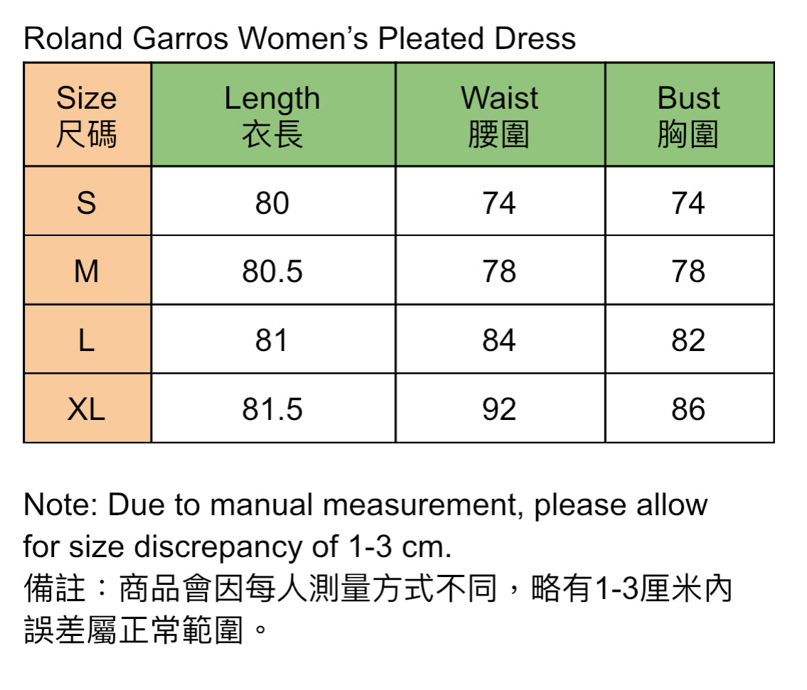 Roland Garros Women’s Pleated Sleeveless Dress (White)