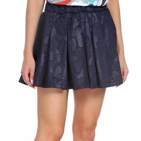 Adidas Women’s Printed Pleated Skirt (Navy)