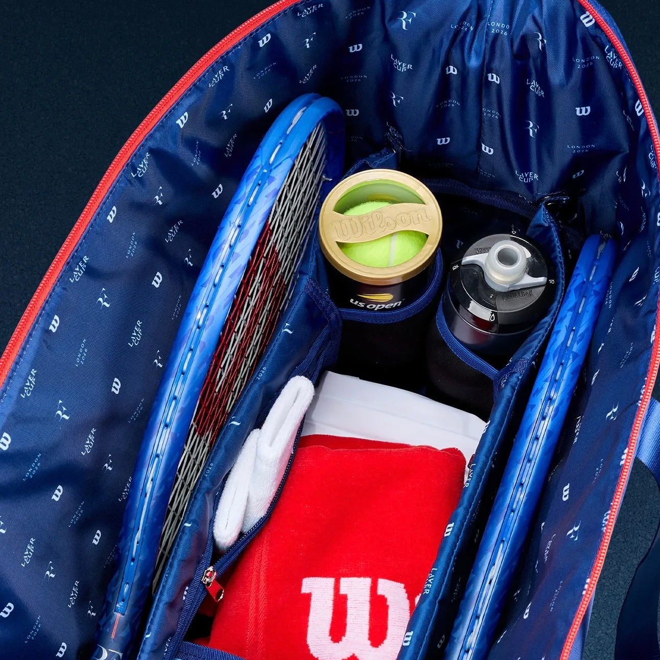 Wilson RF Laver Cup 2026 Practice Large Duffle (6 Pack) Racket Bag