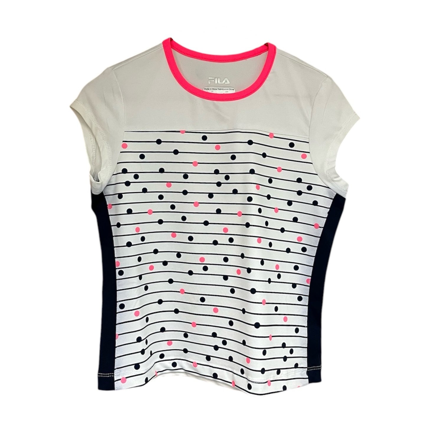 FILA Junior Kids Girl’s Down the Line Cap Sleeve Top (White)