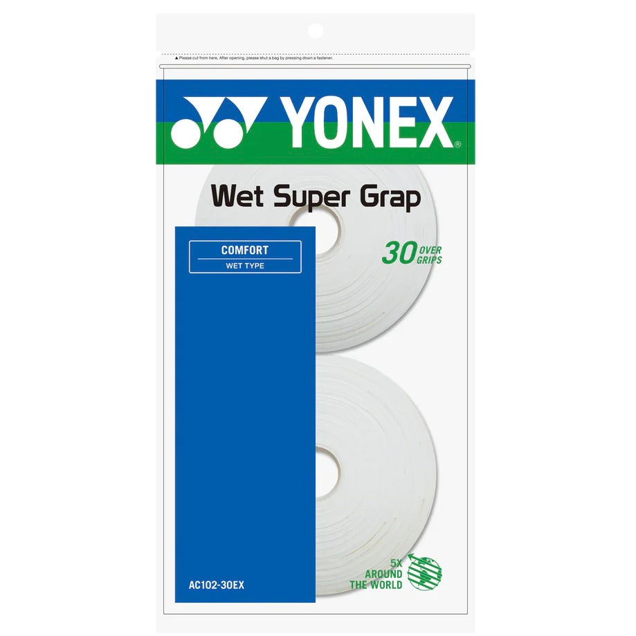 Yonex Wet Super Grap Overgrip (Black / White) (30 pieces) - 爱游戏体育-爱游戏|爱游戏官方网站
