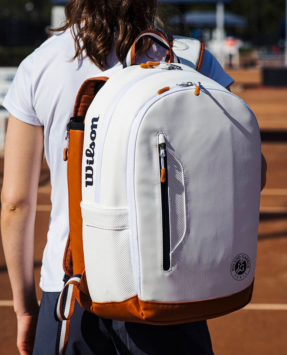 Wilson Roland Garros Tour Backpack bag (White) - 爱游戏体育-爱游戏|爱游戏官方网站