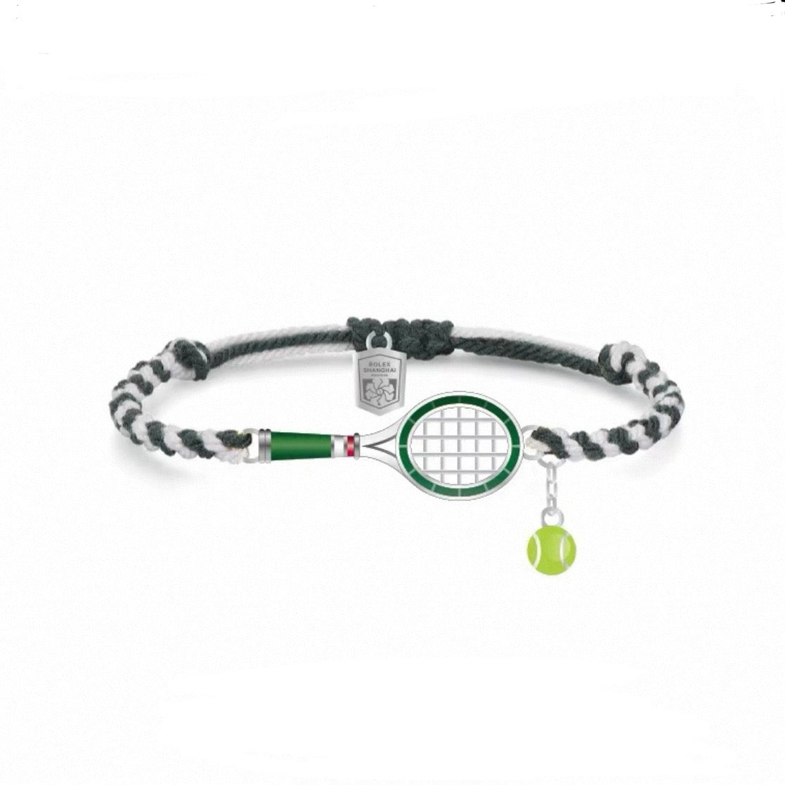 Rolex Shanghai Masters Tennis Racket Adjustable Cord Bracelet - 爱游戏体育-爱游戏|爱游戏官方网站