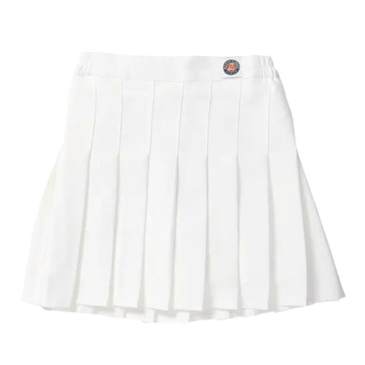 Roland Garros Junior Kids / Youth Girl’s Logo Pleated Skirt (White)