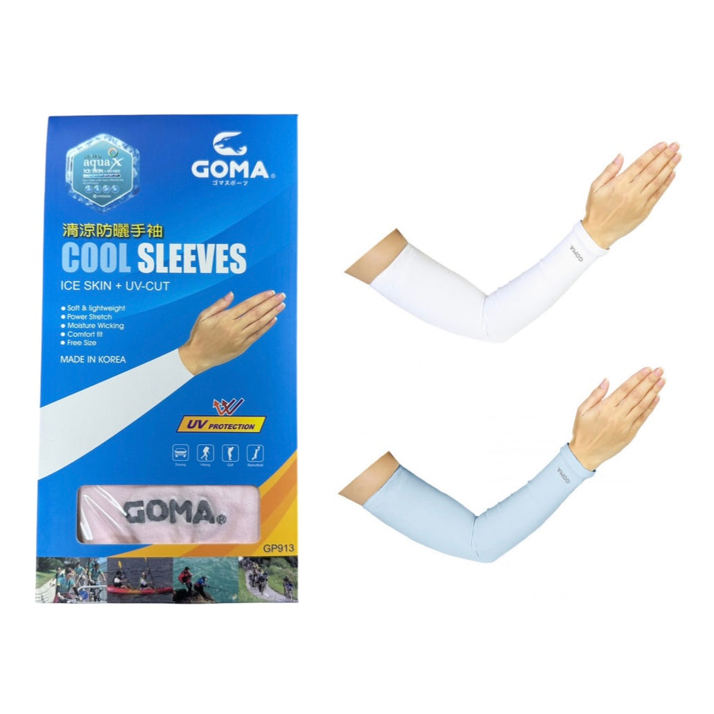 Goma Aqua-X UV Protection Cool Arm Sleeves (Pink / White / Blue)