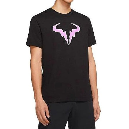 Nike Men’s Rafa Dri-Fit Cotton Casual Sports Top Tee Shirt (Black)