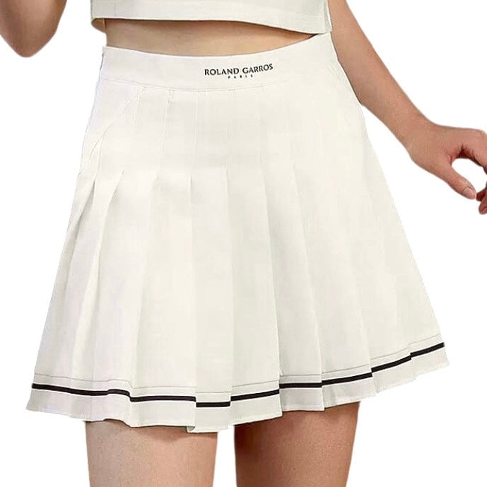 Roland Garros Women’s Tennis Skirt (Off White) - 爱游戏体育-爱游戏|爱游戏官方网站