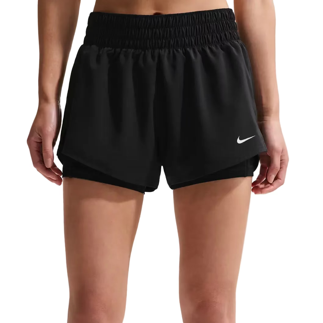 Nike Women’s Dri-FIT One Mid-rise 2-in-1 Shorts (Black)