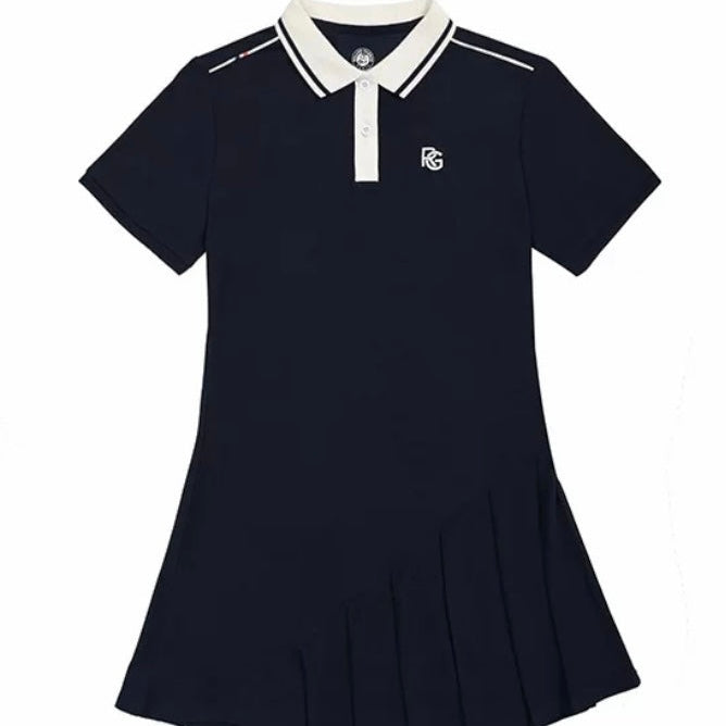 Roland Garros Women’s Logo Dress (Navy) - 爱游戏体育-爱游戏|爱游戏官方网站
