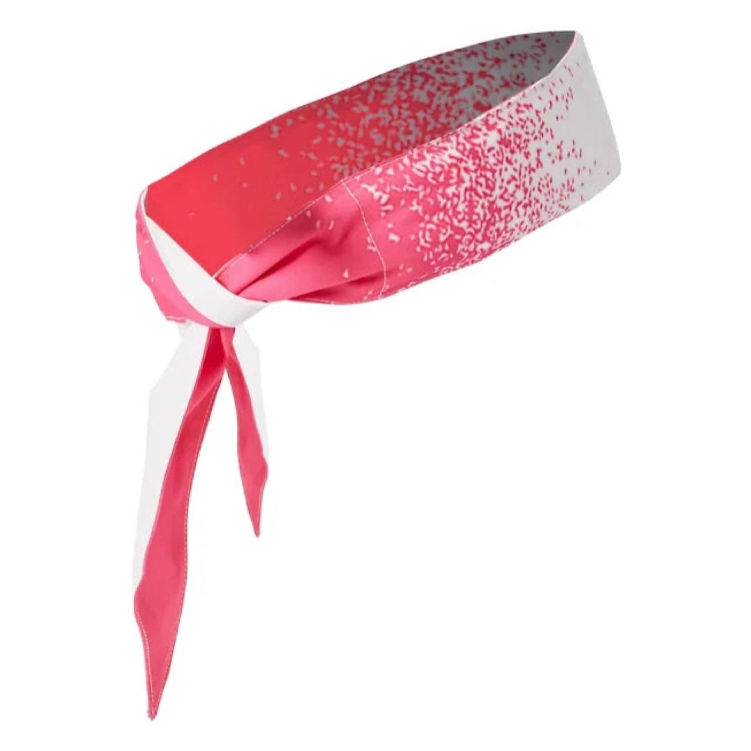 Roland Garros Performance Reversible Head Tie Bandana (White-pink)