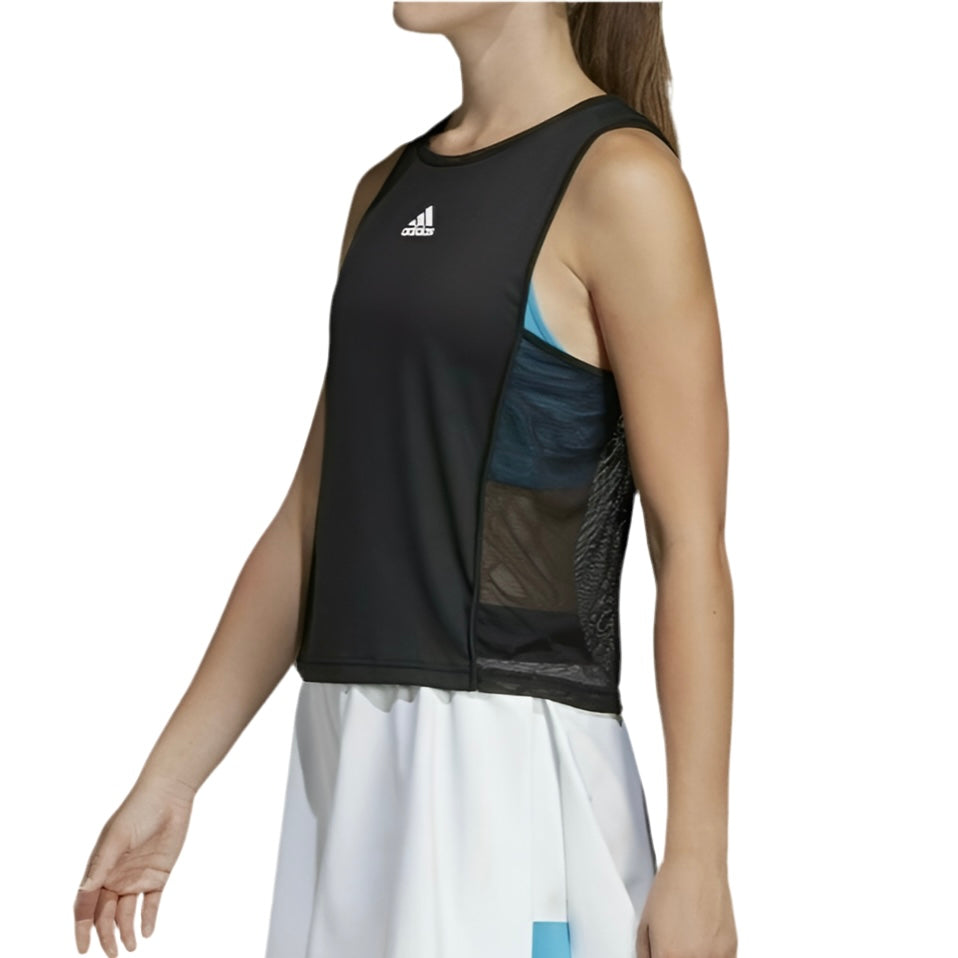 Adidas Women’s Escouade Cooling Training Tank Top (Black-blue) - 爱游戏体育-爱游戏|爱游戏官方网站