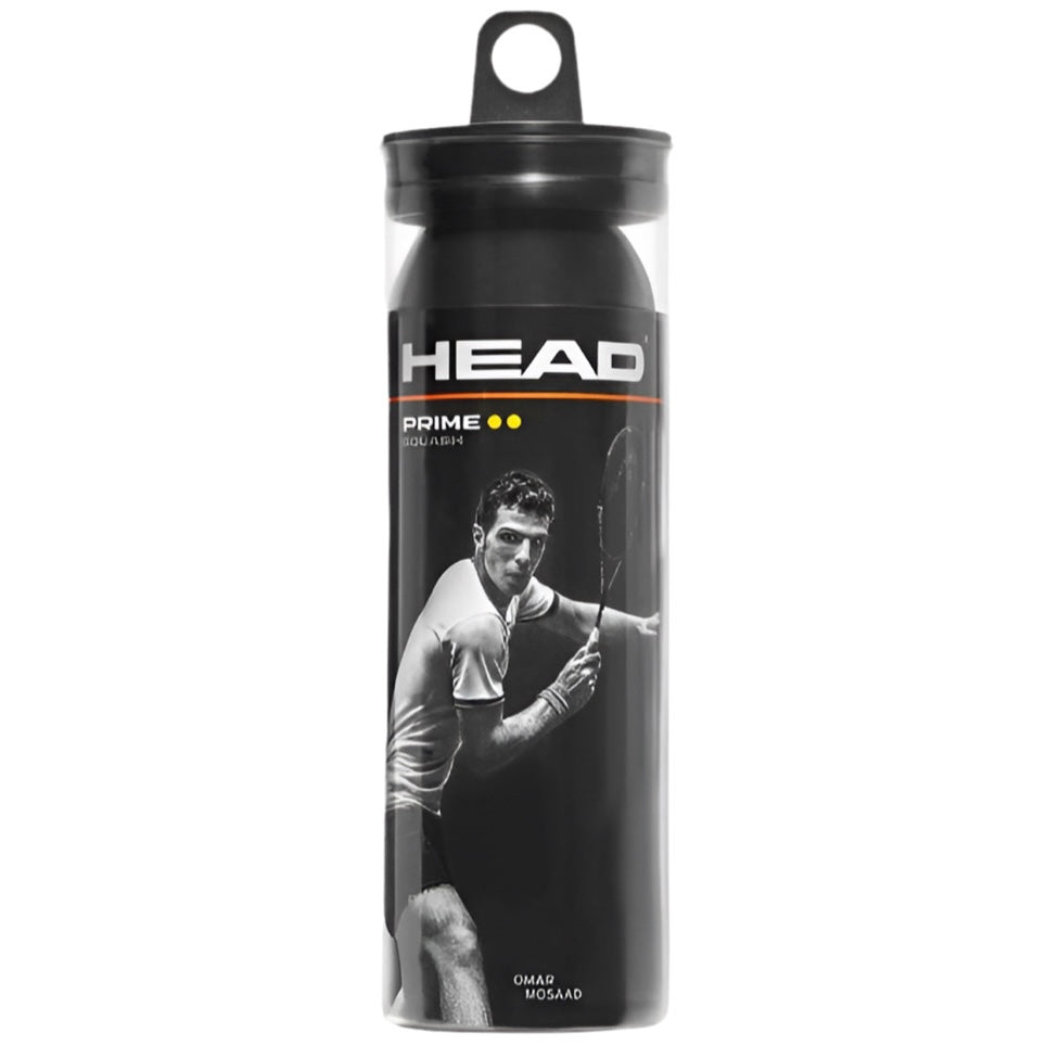 Head Prime Squash Ball (Double Yellow Dot) - tube of 3 - 爱游戏体育-爱游戏|爱游戏官方网站