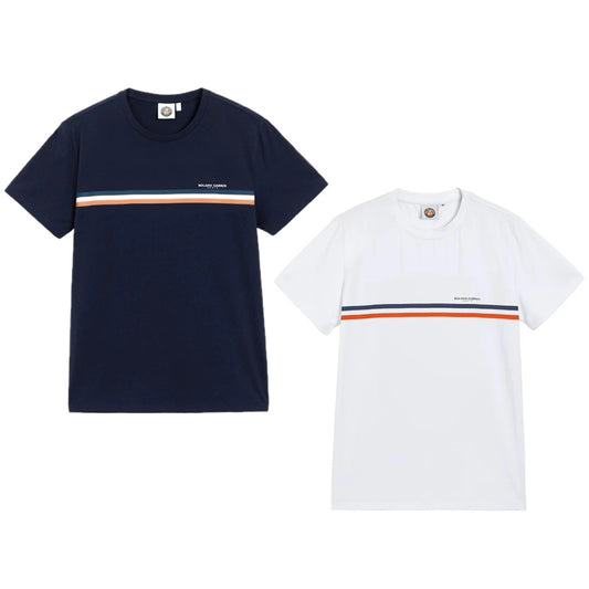 Roland Garros Men’s Dri-FIT Cotton Top Tee Shirt (Navy / White) - 爱游戏体育-爱游戏|爱游戏官方网站