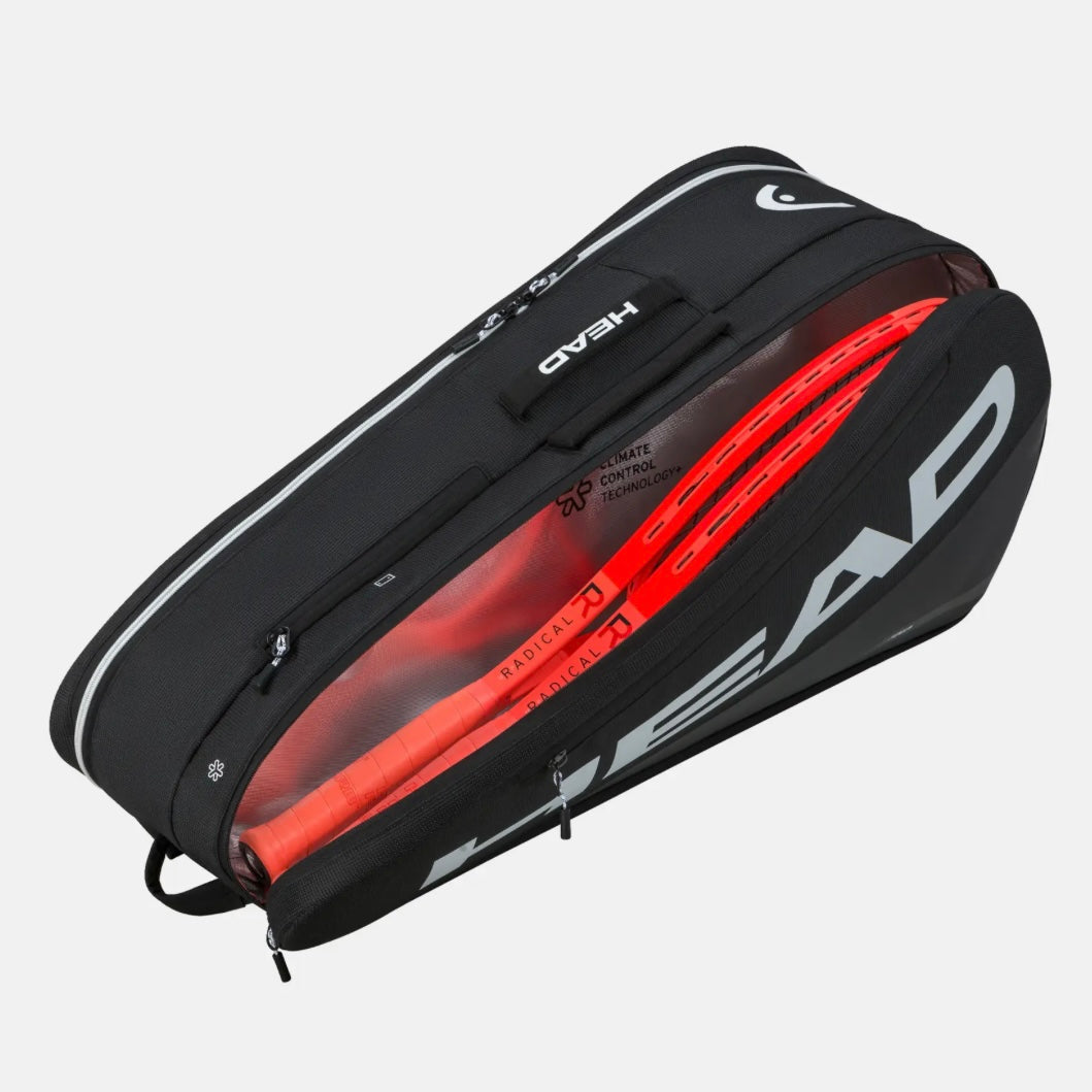 Head 2026 Tour (6 Pack) Racket Bag M (Black)