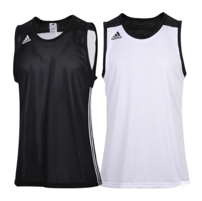 Adidas Men's Reversible Sleeveless Tank Top Tee Shirt (Black-White) - 爱游戏体育-爱游戏|爱游戏官方网站