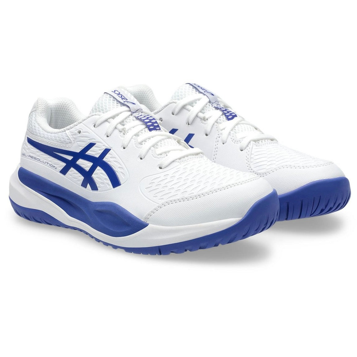 Asics Gel-Resolution X GS Junior Tennis Shoes (White-Dark Cobalt) - 爱游戏体育-爱游戏|爱游戏官方网站