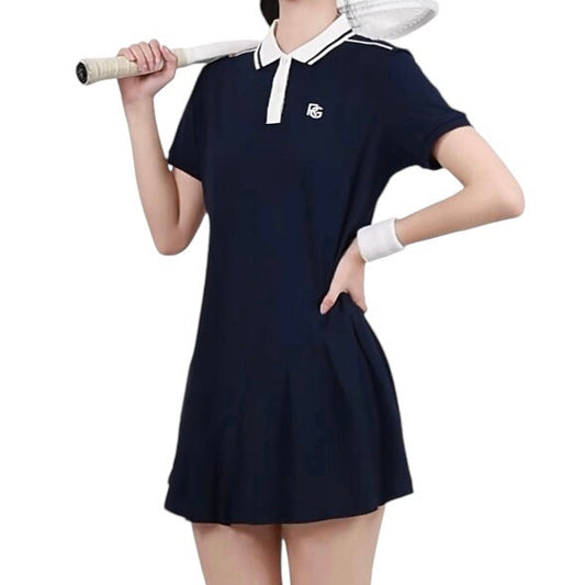 Roland Garros Women’s Logo Dress (Navy) - 爱游戏体育-爱游戏|爱游戏官方网站