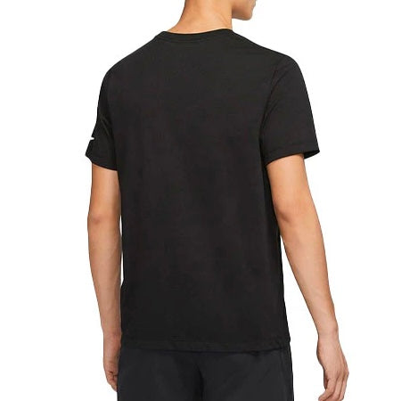 Nike Men’s Rafa Dri-Fit Cotton Casual Sports Top Tee Shirt (Black)