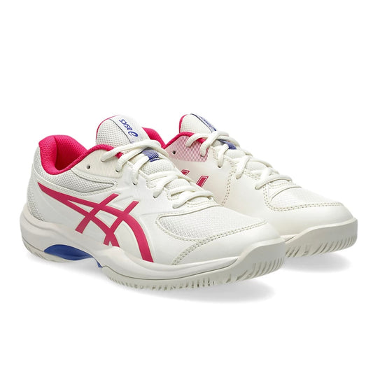 Asics Gel-Game 9 GS Junior Tennis Shoes (Cream-Bright Rose)