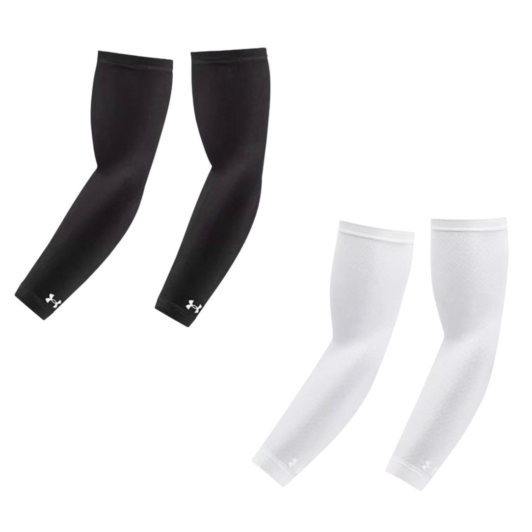 Under Armour UV Protection Arm Sleeves (Black / White)