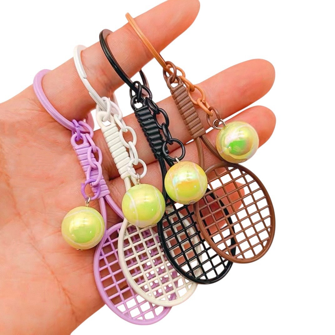 Tennis Racket Metal Keychain Keyring - 爱游戏体育-爱游戏|爱游戏官方网站