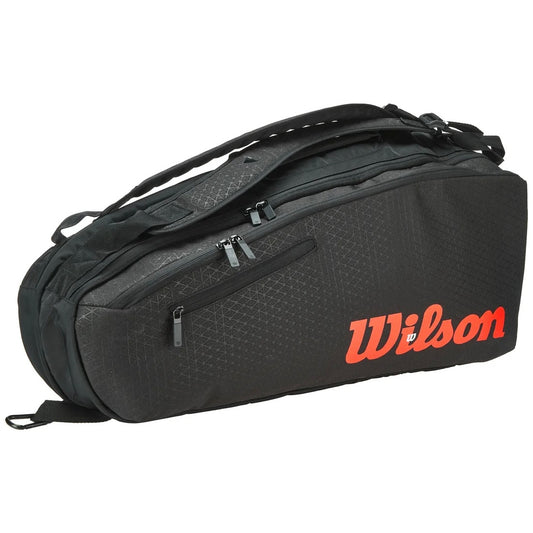 Wilson Super Tour Clash v3 (6 Pack) Racket Bag (Black-Red)