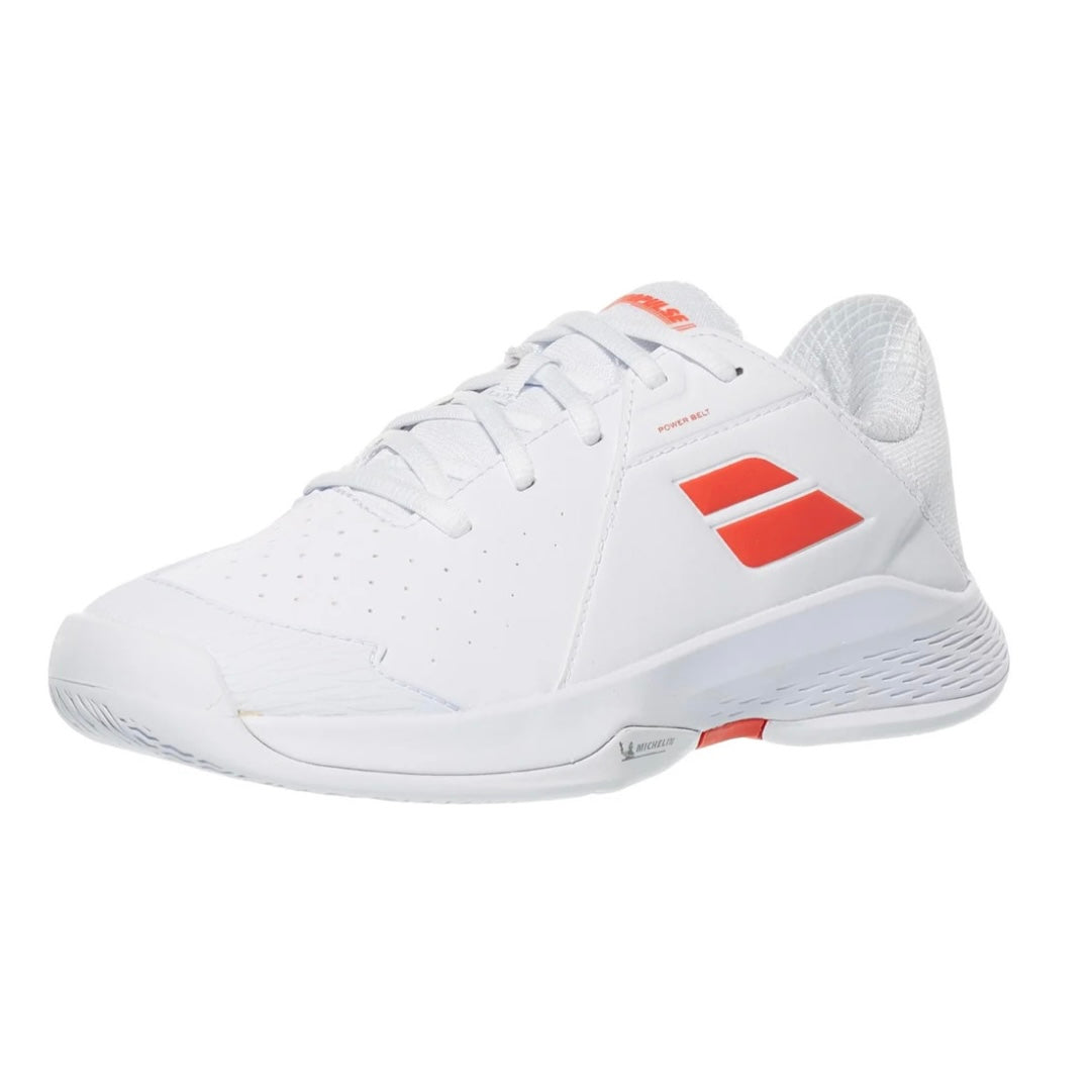 Babolat Propulse 3 All Court Junior Tennis Shoes (White-Coral) - 爱游戏体育-爱游戏|爱游戏官方网站