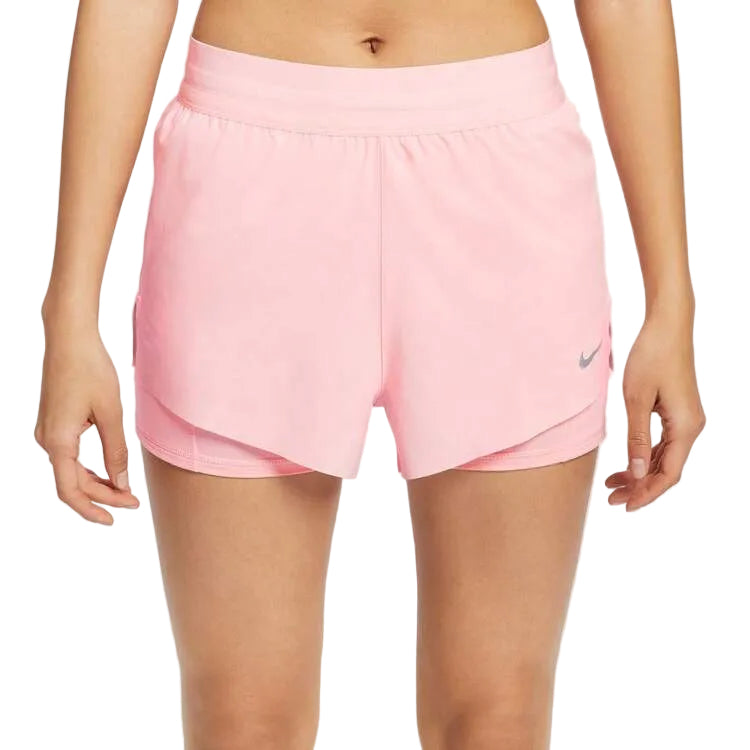 Nike Women’s Swift Dri-FIT Mid-rise 2-in-1 Running Shorts (Light Pink)