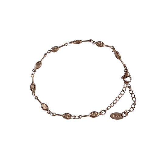 Tennis Racket Adjustable Bracelet (Rose Gold)