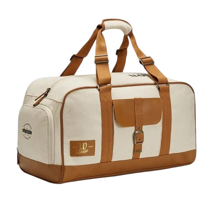 Wilson 110th Anniversary Duffle Bag (Cream-Brown) - 爱游戏体育-爱游戏|爱游戏官方网站