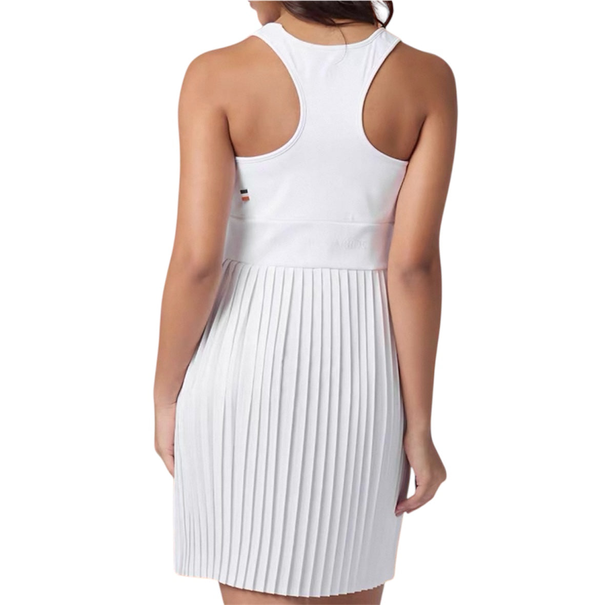 Roland Garros Women’s Pleated Sleeveless Dress (White)