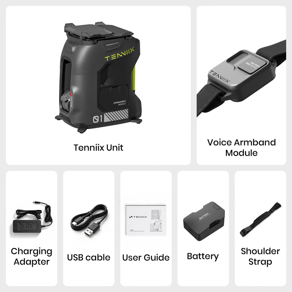 Tenniix AI Tennis Robot with Voice Armband Module - Basic