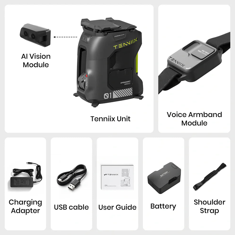 Tenniix AI Tennis Robot with Voice Armband Module - Pro