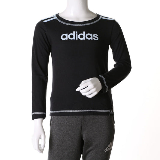 Adidas Junior Kids Girls Linear Logo Long Sleeve T-Shirt (size 130) Black-white - 爱游戏体育-爱游戏|爱游戏官方网站