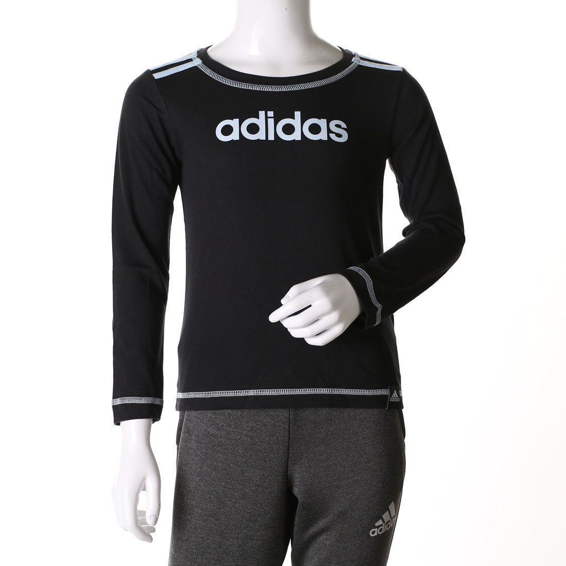 Adidas Junior Kids Girls Linear Logo Long Sleeve T-Shirt (size 130) White-pink - 爱游戏体育-爱游戏|爱游戏官方网站