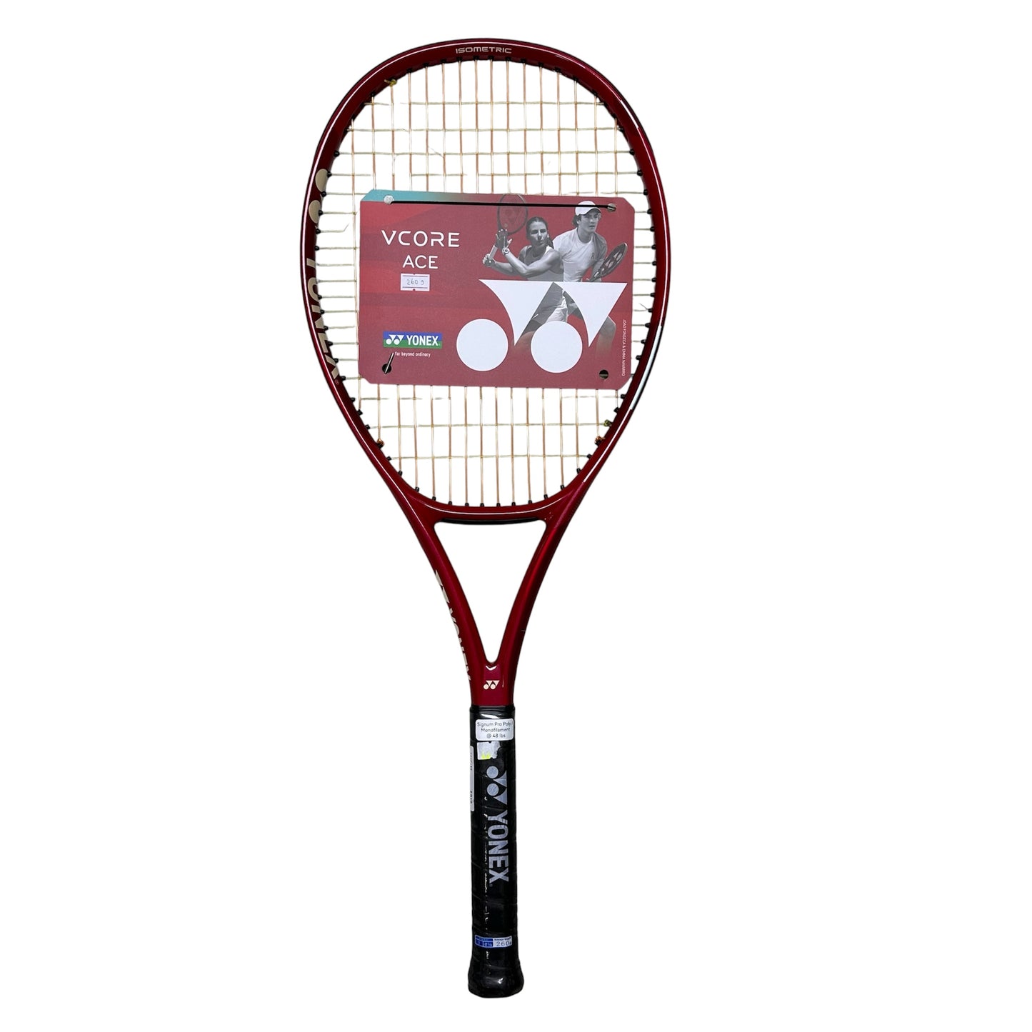Yonex VCORE Ace 2026 Tennis Racket (Unstrung 260g) (Strung with Signum Pro Poly/ProKennex Monofilament @ 48 lbs) - 爱游戏体育-爱游戏|爱游戏官方网站