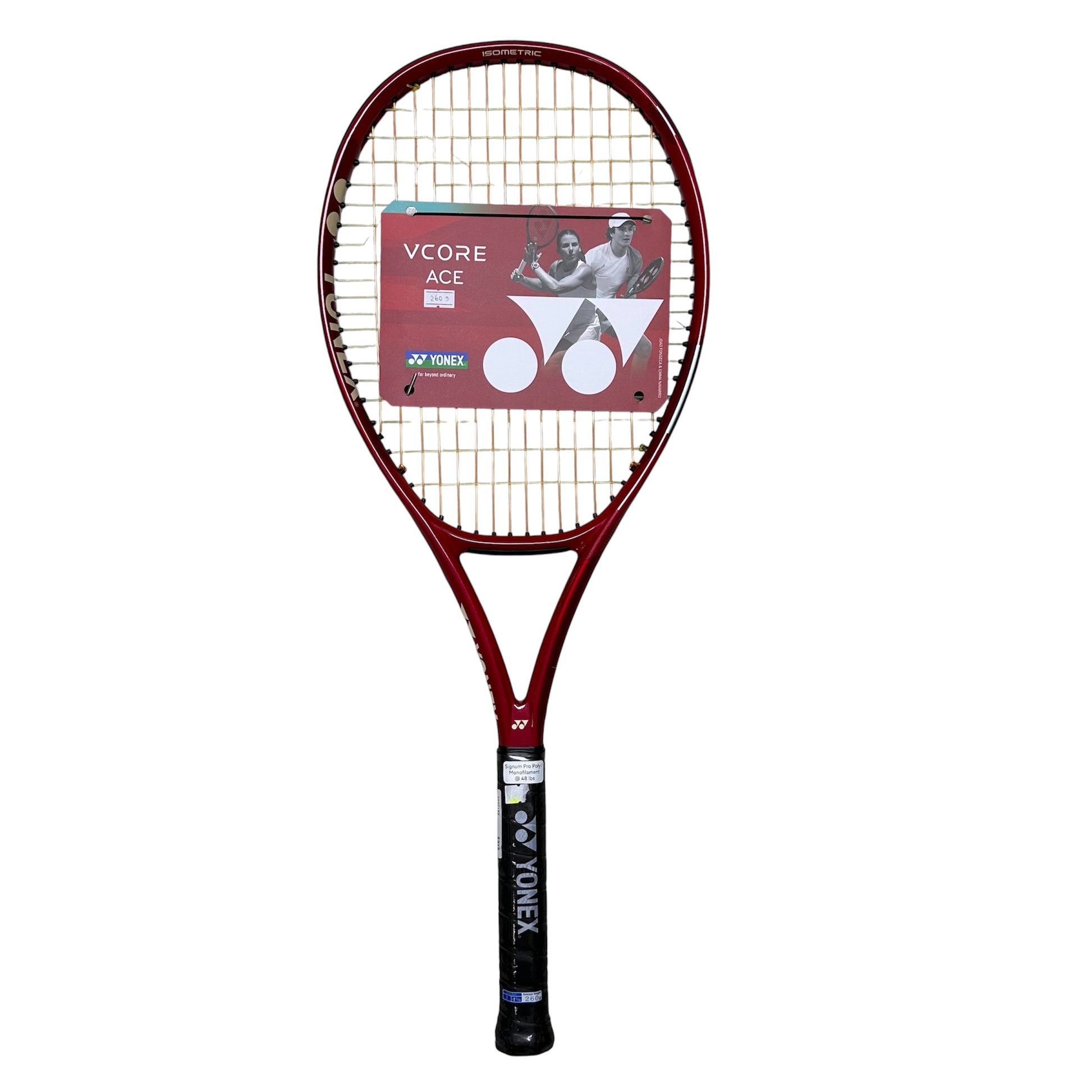 Yonex VCORE Ace 2026 Tennis Racket (Unstrung 260g) (Strung with Signum Pro Poly/ProKennex Monofilament @ 48 lbs) - 爱游戏体育-爱游戏|爱游戏官方网站