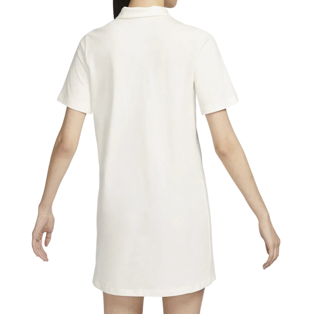 Nike Women’s Cotton Short Sleeves Polo Dress (Off White)