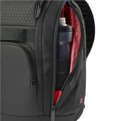 Wilson Clash v3 Super Tour Backpack Bag (Black-Red) - 爱游戏体育-爱游戏|爱游戏官方网站