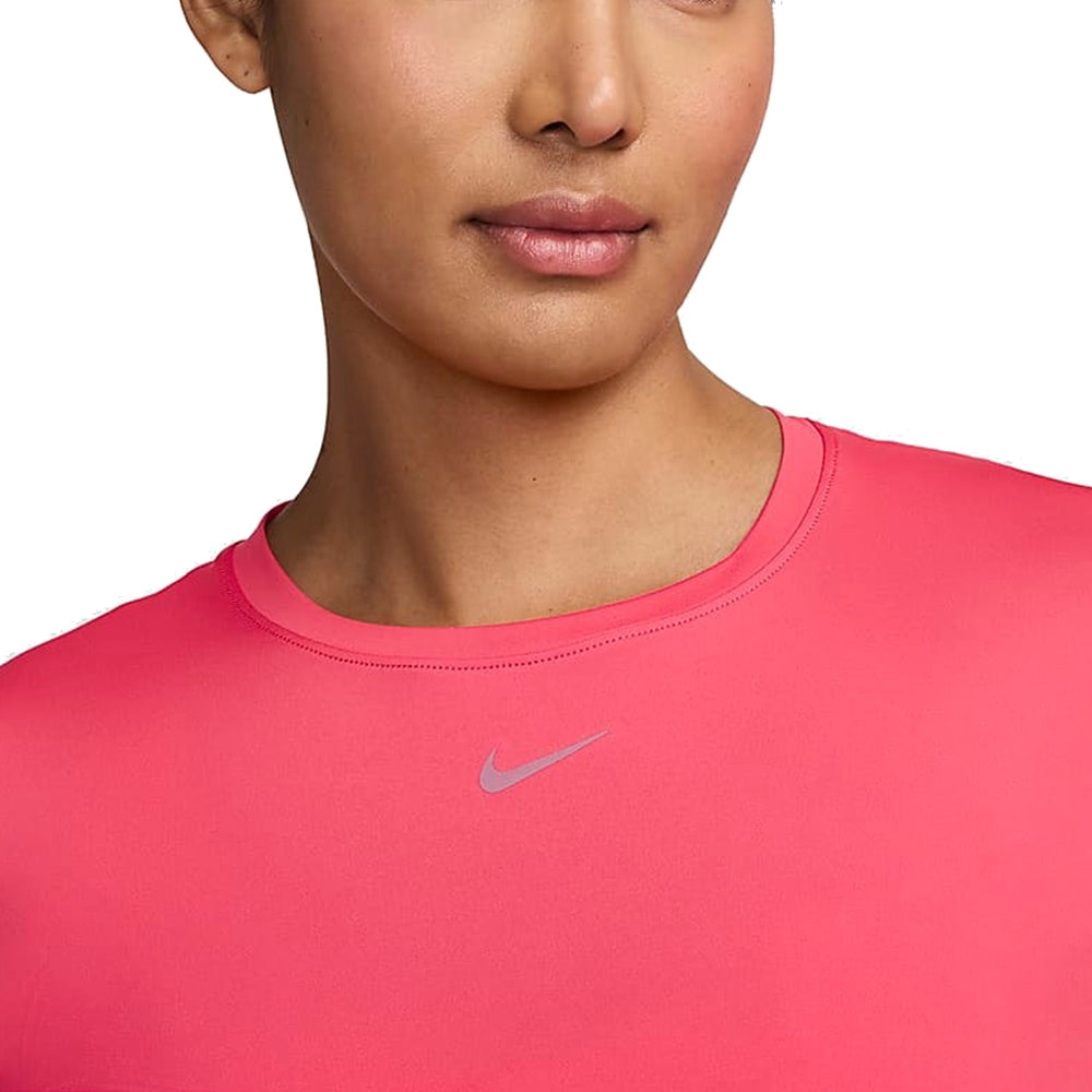 Nike One Classic Women’s Dri-FIT Short Sleeve Tee Top T-Shirt (Rose Red)