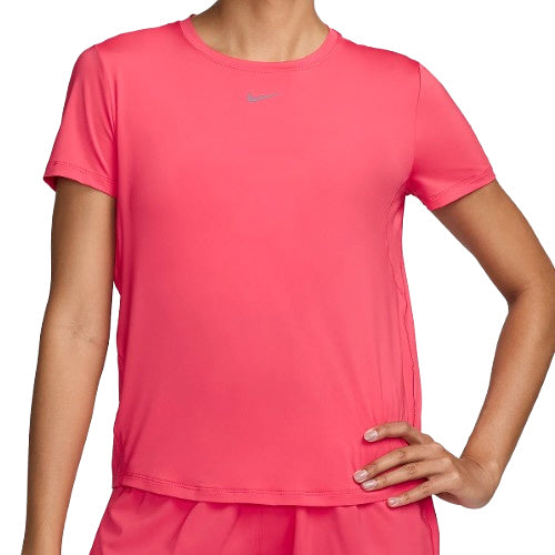 Nike One Classic Women’s Dri-FIT Short Sleeve Tee Top T-Shirt (Rose Red)